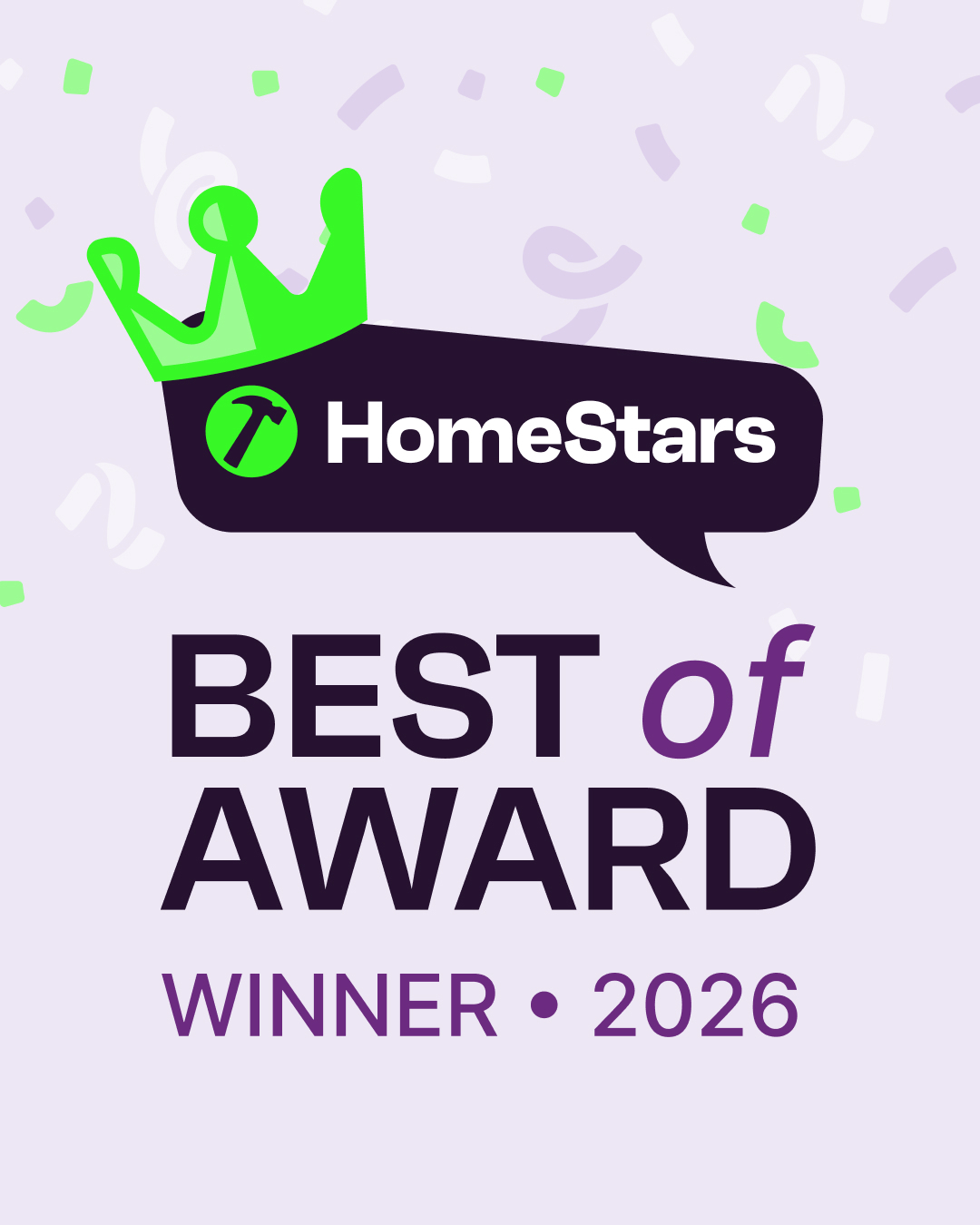 HomeStars Best of Award 2026 Winner